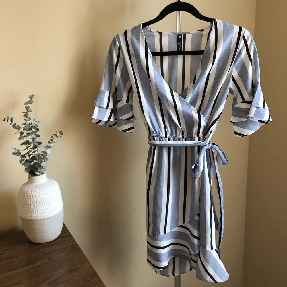 ASOS Stripe Wrap Sundress